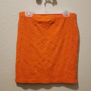 Orange Mini Skirt